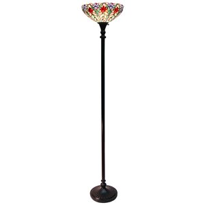 Lampadaire de style Tiffany, fleurs
