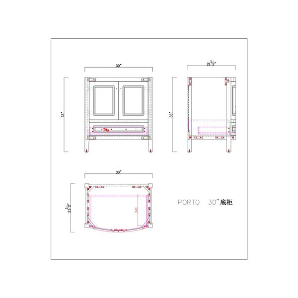 GEF Adelyn 30-in White Single Sink Bathroom Vanity with Marble Countertop