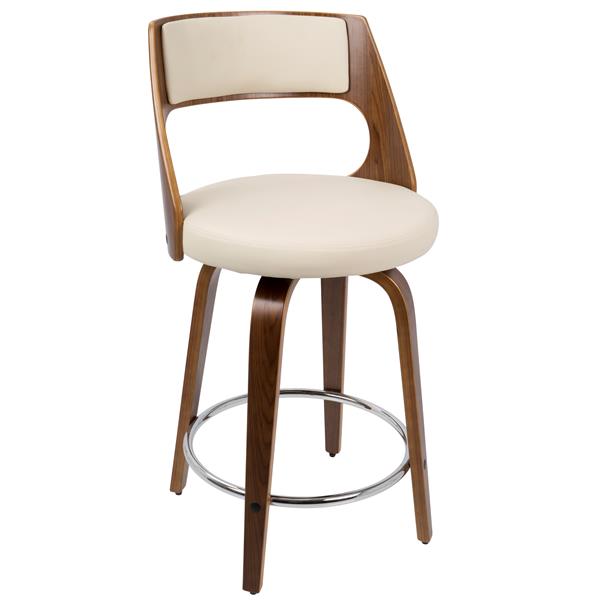 Faux Leather Cecina Counter Stool Rona, Ivory Faux Leather Counter Stools