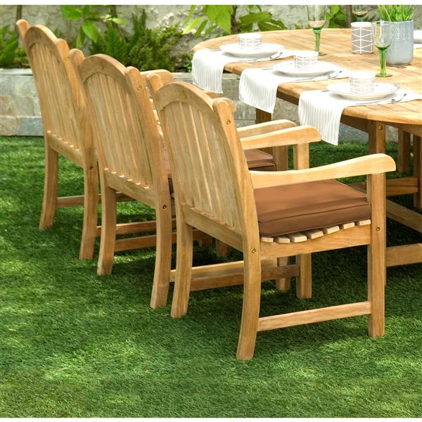 Scancom Oxford 7 Piece Teak Outdoor Dining Set Scan2003 Rona Scancom Oxford 7 Piece Teak Outdoor Dining Set
