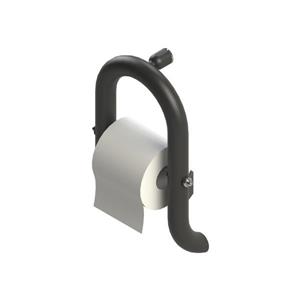 Invisia Collection Matte Black Wall Toilet Roll Holder