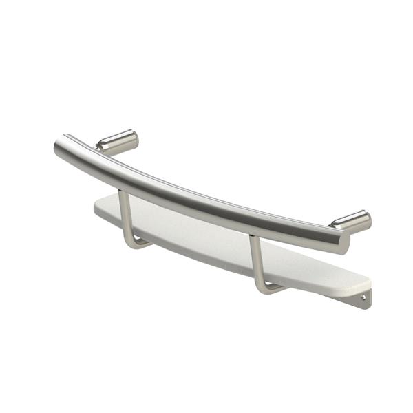 Invisia Collection Brushed Stainless Shampoo Shelf and Support Bar INV