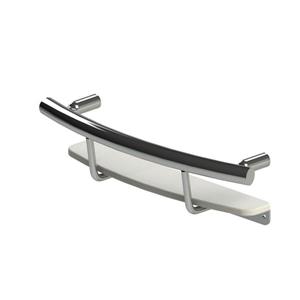 Invisia Collection Polished Chrome Designer Grab Bar with Integrated Shelf