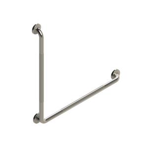 HealthCraft Products Knurled Stainless Steel L-Shaped Grab Bar Wall Mount