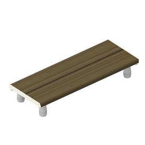 Banc de bain Invisia, 30", nickel brossé/fini frêne