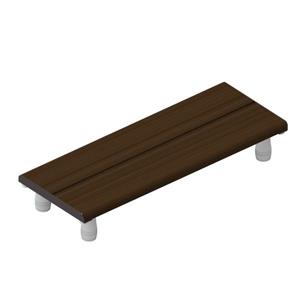 Banc de bain Invisia, 30", bronze huilé/fini noyer