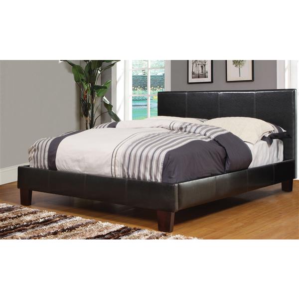 Faux Leather Platform Bed, Leather Platform Bed Without Headboard