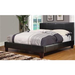 Worldwide Home Furnishings Brown 80.50-in X 57.50-in Faux Leather Platform Bed