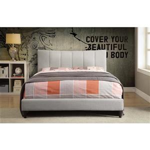 Worldwide Home Furnishings Off-White 82.50-in X 56.50-in Platform Bed