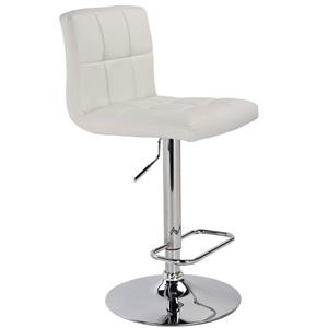 Worldwide Home Furnishings White Adjustable Height Gas Lift Stool (Set of 2)