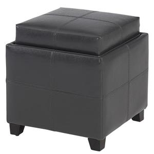 Worldwide Home Furnishings Storage Cube Grey with Reversible Tray