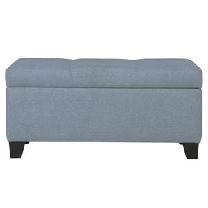 Worldwide Home Furnishings Blue Storage Ottoman