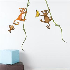 Appliqué mural pour enfants, la famille de Kiki, 4,5' x 5,2'