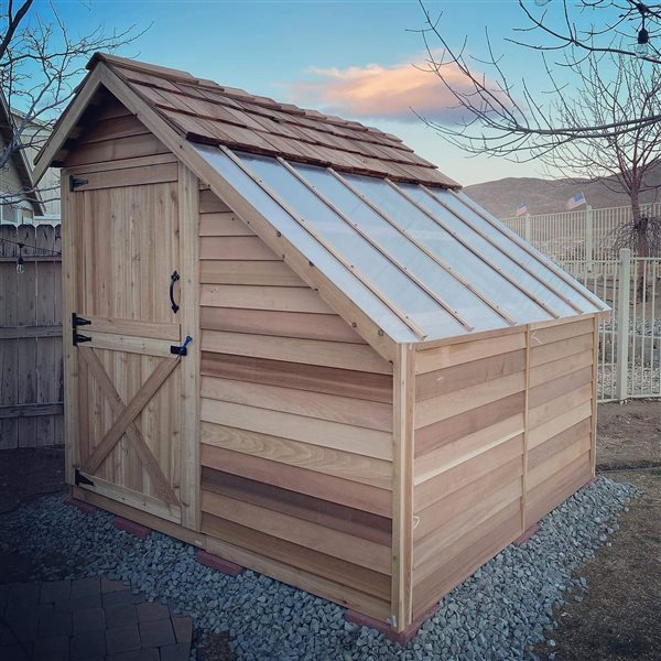 Remise de jardin Sunhouse, 8 pi x 8 pi, cèdre