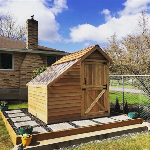 Remise de jardin Sunhouse, 8 pi x 8 pi, cèdre