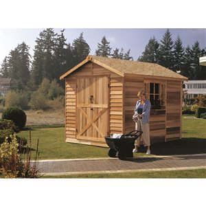 Cedarshed Rancher 8-ft x 16-ft Cedar Storage Shed 2-Door and 1-Window