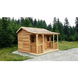 Cedarshed RanchHouse 12-ft x 12-ft Red Cedar Storage Shed Double Door and 2-Window