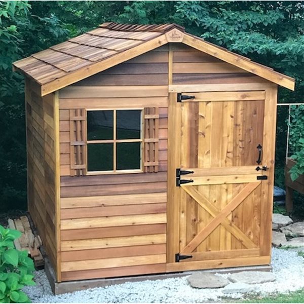 Cedarshed Gardener 8-ft x 12-ft Cedar Storage Shed Dutch Door and 1 ...