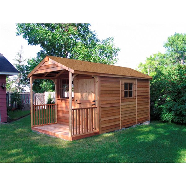 Image of Cedarshed | Clubhouse 8-Ft X 16-Ft Cedar Storage Shed Dutch Door And 2-Window | Rona