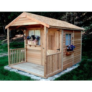 Cedarshed Clubhouse  8-ft x 12-ft Red Cedar Storage Shed Dutch Door and 2-Window