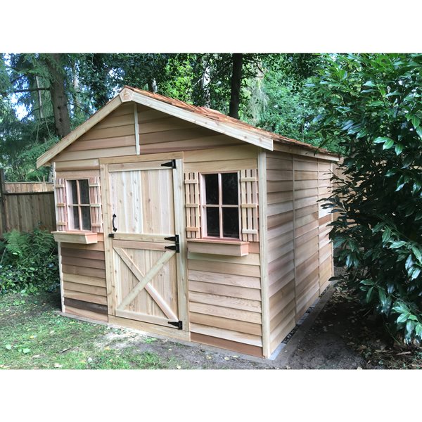 Cedarshed CedarHouse 10-ft x 10-ft Red Cedar Storage Shed Ducth Door and 2-Window