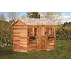 Cedarshed Cabana 12-ft x 8-ft Red Cedar Storage Shed Ducth Door and 2-Window