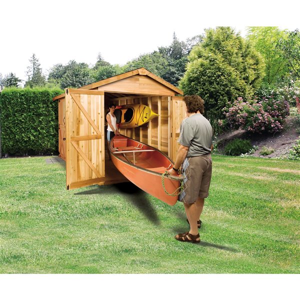 Cedarshed BoatHouse Cedar Storage Shed With Floor 8-ft x 12-ft