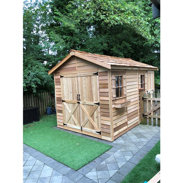 Cedarshed BoatHouse Cedar Storage Shed With Floor 8-ft x 12-ft