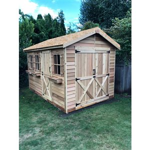 Cedarshed BoatHouse 8-ft x 12-ft Cedar Storage Shed