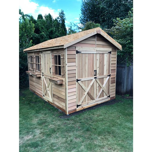 Cedarshed BoatHouse 8-ft x 16-ft Cedar Storage Shed Dutch Door and