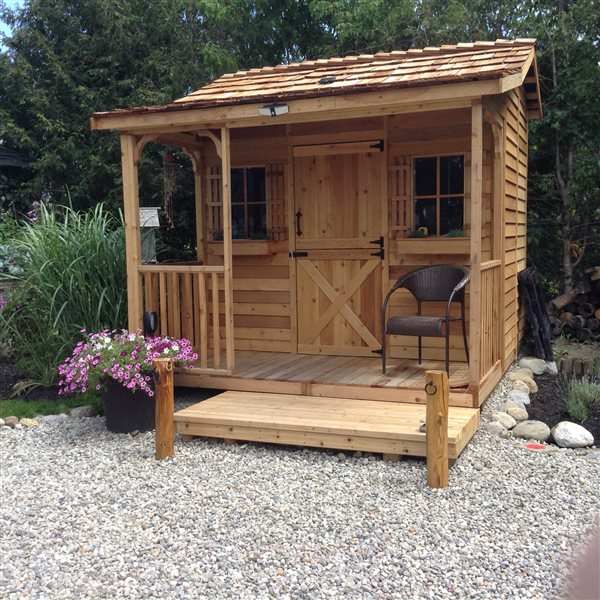 Cedarshed BunkHouse  9-ft x 10-ft Cedar Storage Shed Dutch Door and 2-Window