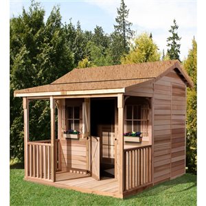 Cedarshed BunkHouse  9-ft x 10-ft Cedar Storage Shed Dutch Door and 2-Window