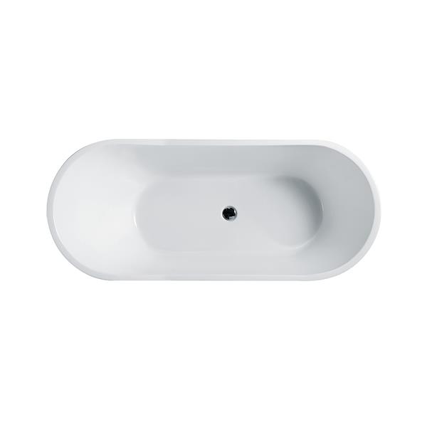 Baignoire autoportante Zoe Jade Bath en acrylique blanc 59 po