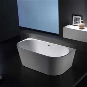 Jade Bath Sao Paolo 59-in White AcrylicOne Piece Freestanding Tub