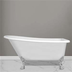 Baignoire autoportante London Jade Bath sur pattes acrylique blanc 59 po