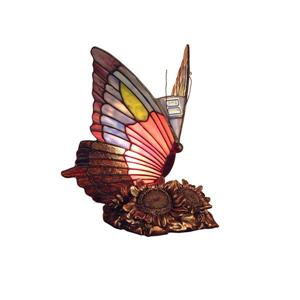 Fine Art Lighting Ltd. Pink Tiffany Butterfly Night Light