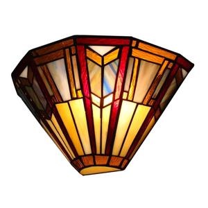 Applique murale à 1 ampoule style Tiffany, 5,5 po x 13 po x 6 po