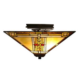 Tiffany Semi-Flush Mount Ceiling Lamp - 14