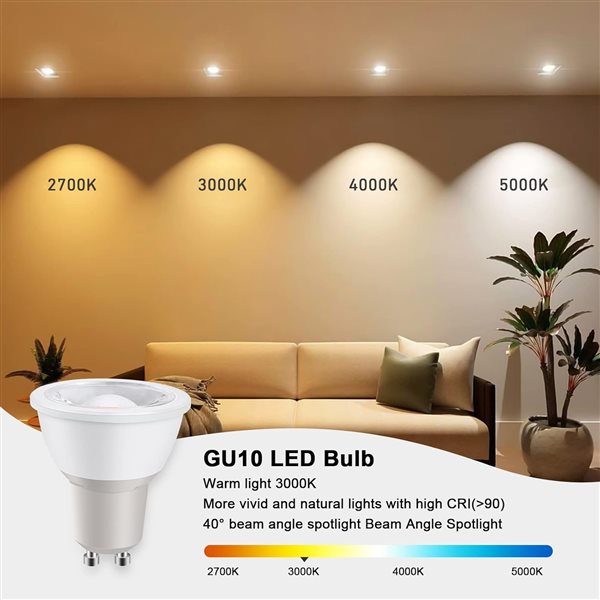 TorontoLed Bulb - GU10 - 7 W - 3000 K - 10-pack