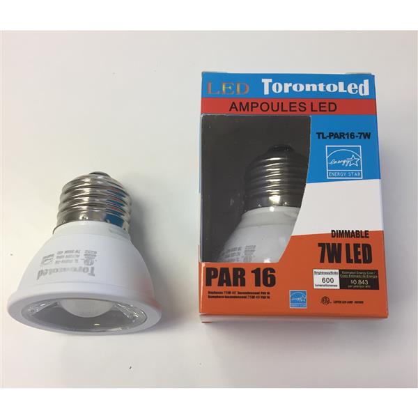 TorontoLed Bulb - PAR16 - 7 W - 3000 K -10-pack