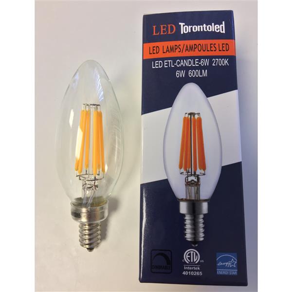 TorontoLed Candle - 6 W - 27K - 2700 K - 6-pack