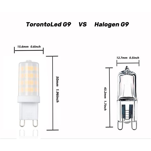 TorontoLed Bulb G9 - 5 W - 3000 K - 10 Pack