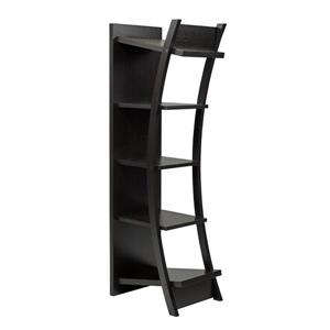 Brassex 70.75-in x 17.75-in x 23.75-in Black 4-Tier Display Shelf