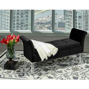 Brassex 27-In x 53-In x 18-In Black Decorative Indoor Storage Bench