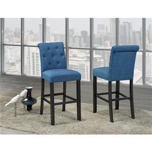 Tabourets de  bar Tinga, 2 pieces, bleu