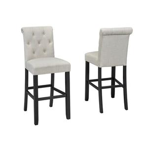 Tabourets de bar Tinga, 2 pièces, beige