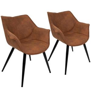 Chaises Wrangler, 25,75"x 27"x 32,25", brun, ensemble de 2