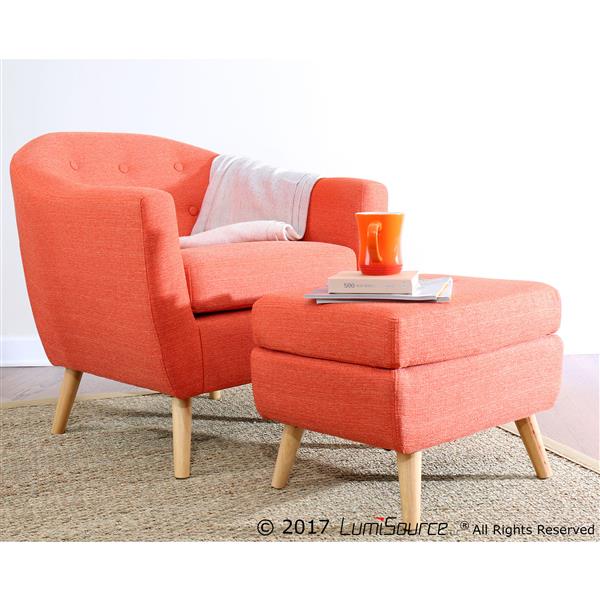 Lumisource Rockwell Chair 30 x  x 31-in Polyester Orange | RONA