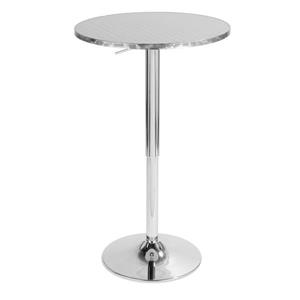Lumisource Bistro 25.5-in x 25.5-in x 41-in Stainless Steel Round Pub Table