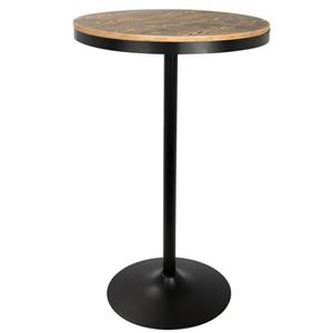 Lumisource Dakota 27-in x 27-in x 43-in Wood Black Adjustable Bar Table